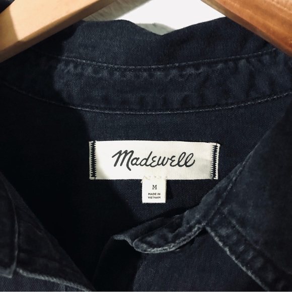 Madewell > Denim Snap-Button Western Shirt in Lunar Wash > M - Picture 6 of 11